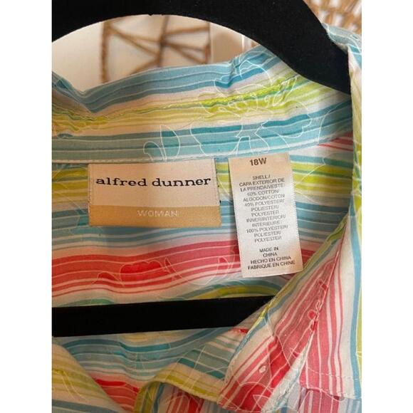 Alfred‎ Dunner women’s multicolor button up shirt Size 18 - Picture 3 of 3